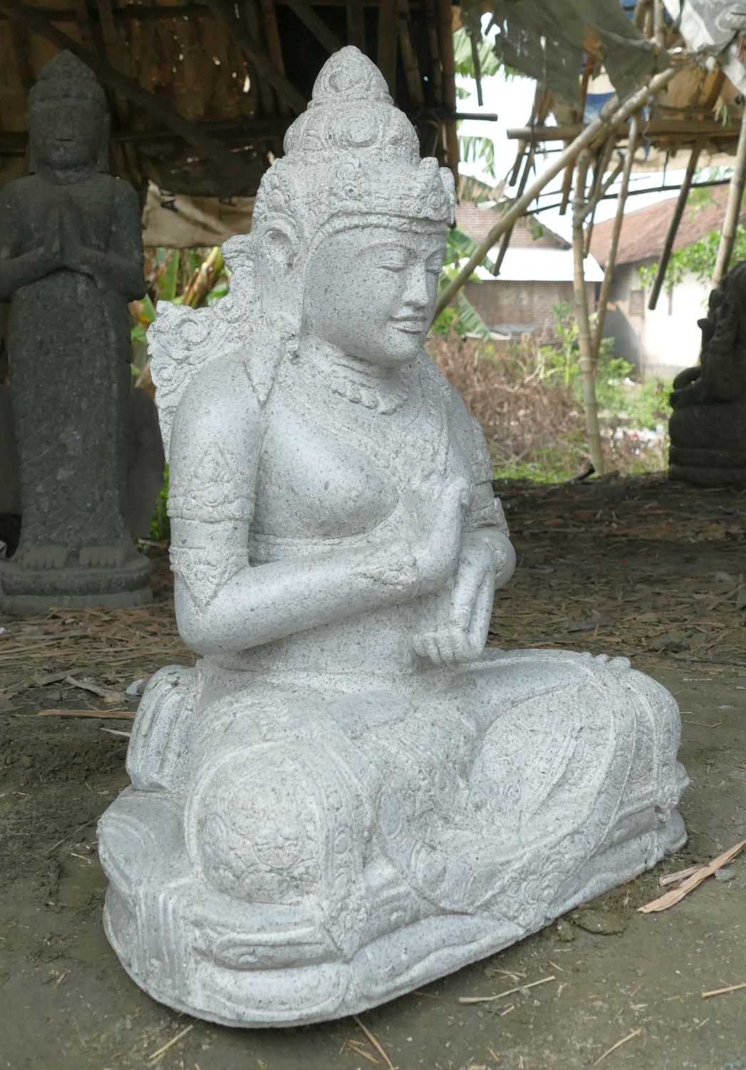  Product image 3 of the product “Seated Dewi Sri, position chakra turning the wheel, about 63cm height ”